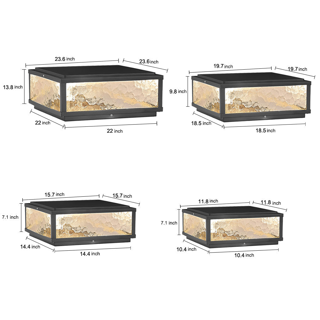 Modern Outdoor Solar Fence Post Light Ha080597
