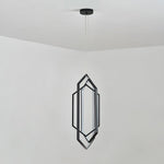 Modern Hexagonal LED Pendant Light for Dining Room, Black/Gold/White Finish