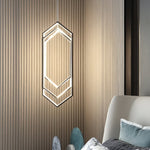 Modern Hexagonal LED Pendant Light for Dining Room, Black/Gold/White Finish