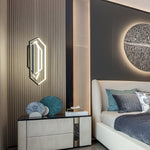 Modern Hexagonal LED Pendant Light for Dining Room, Black/Gold/White Finish