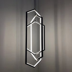 Modern Hexagonal LED Pendant Light for Dining Room, Black/Gold/White Finish