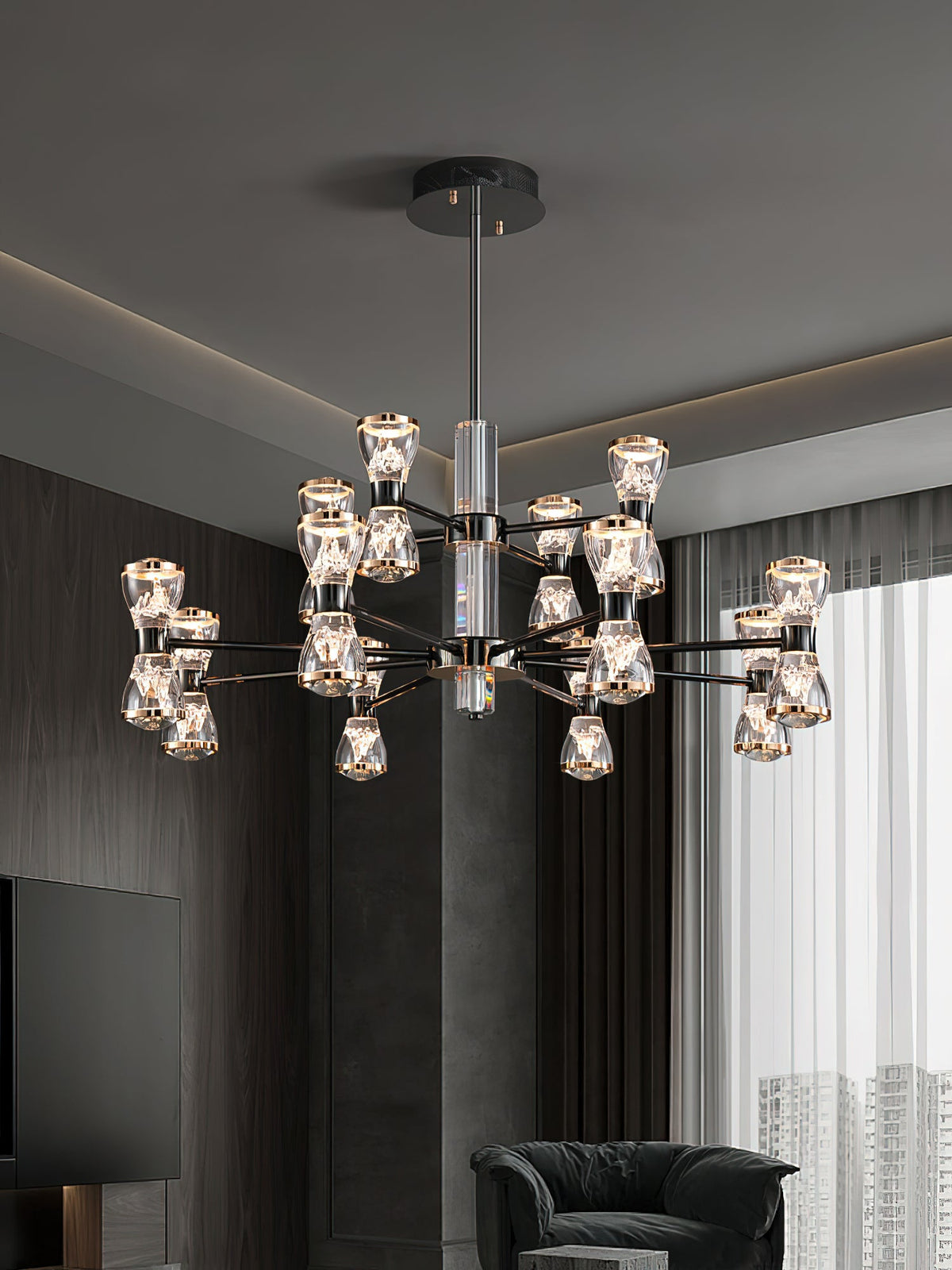 honeycomb-led-chandelier