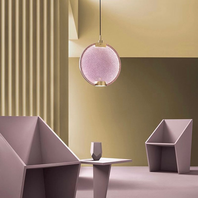 Horo Pendant Lamp Modern Brass Glass LED Ceiling Light for Dining Room