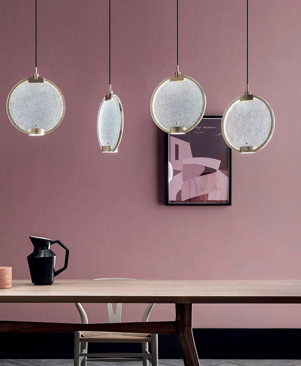 Horo Pendant Lamp Modern Brass Glass LED Ceiling Light for Dining Room