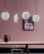 Horo Pendant Lamp Modern Brass Glass LED Ceiling Light for Dining Room