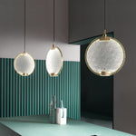 Horo Pendant Lamp Modern Brass Glass LED Ceiling Light for Dining Room