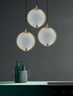 Horo Pendant Lamp Modern Brass Glass LED Ceiling Light for Dining Room