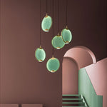 Horo Pendant Lamp Modern Brass Glass LED Ceiling Light for Dining Room