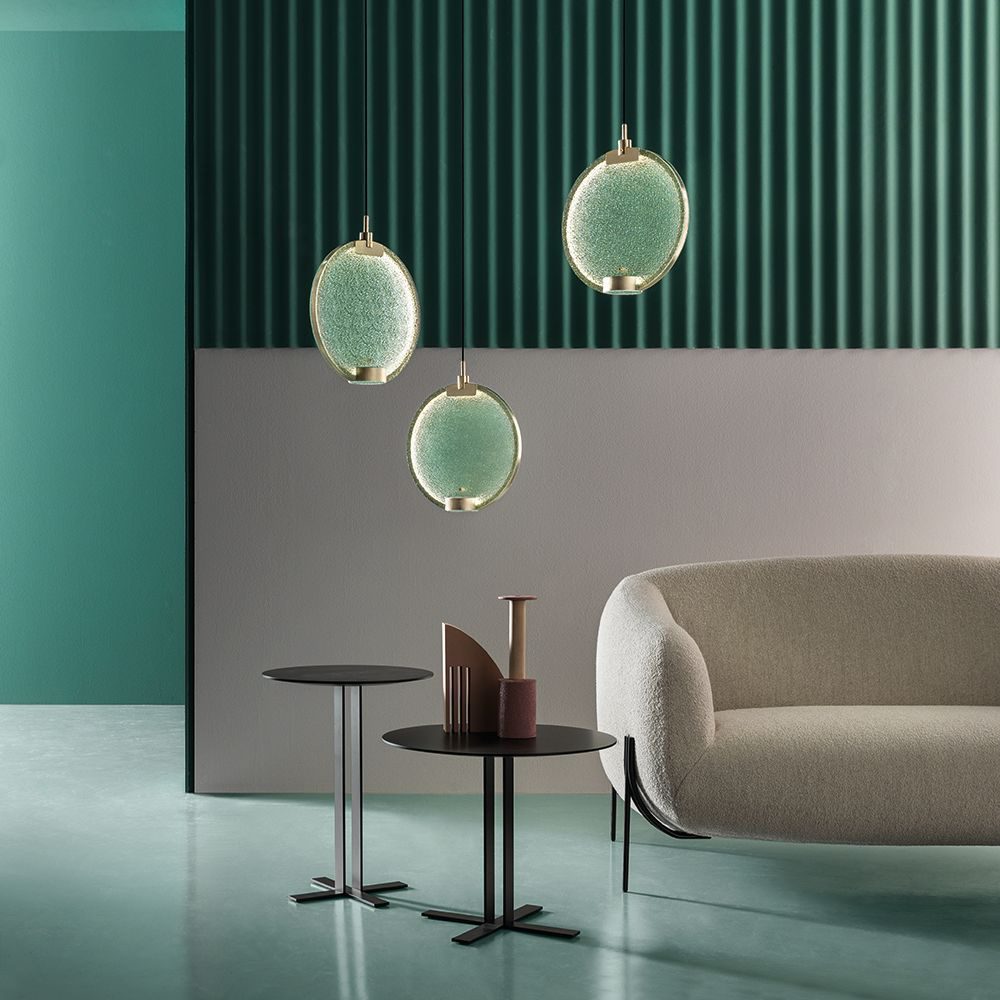 Horo Pendant Lamp Modern Brass Glass LED Ceiling Light for Dining Room