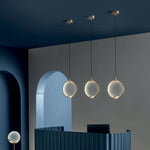 Horo Pendant Lamp Modern Brass Glass LED Ceiling Light for Dining Room