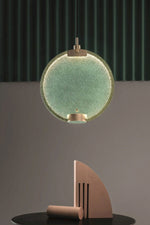 Horo Pendant Lamp Modern Brass Glass LED Ceiling Light for Dining Room