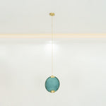 Horo Pendant Lamp Modern Brass Glass LED Ceiling Light for Dining Room