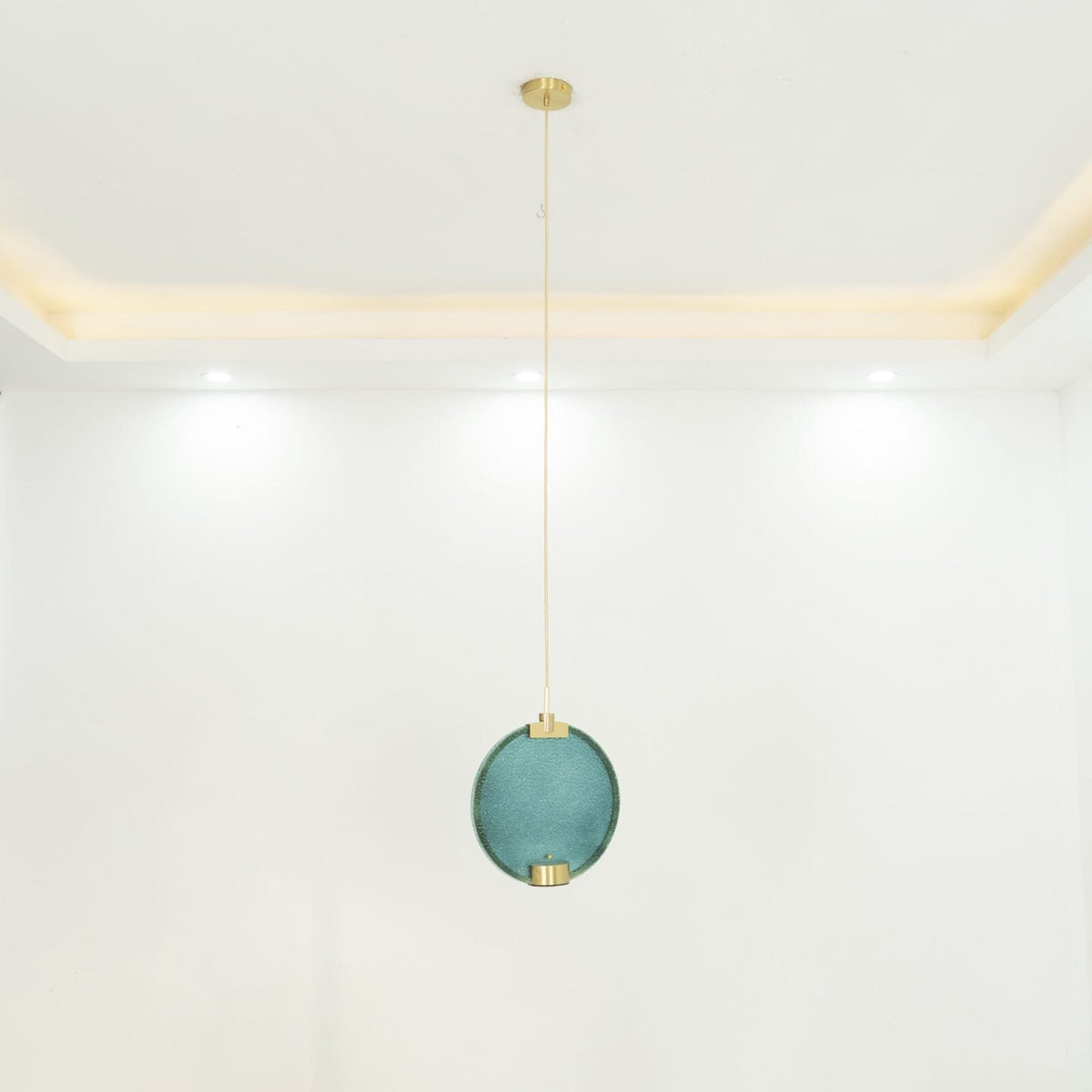 Horo Pendant Lamp Modern Brass Glass LED Ceiling Light for Dining Room
