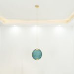 Horo Pendant Lamp Modern Brass Glass LED Ceiling Light for Dining Room