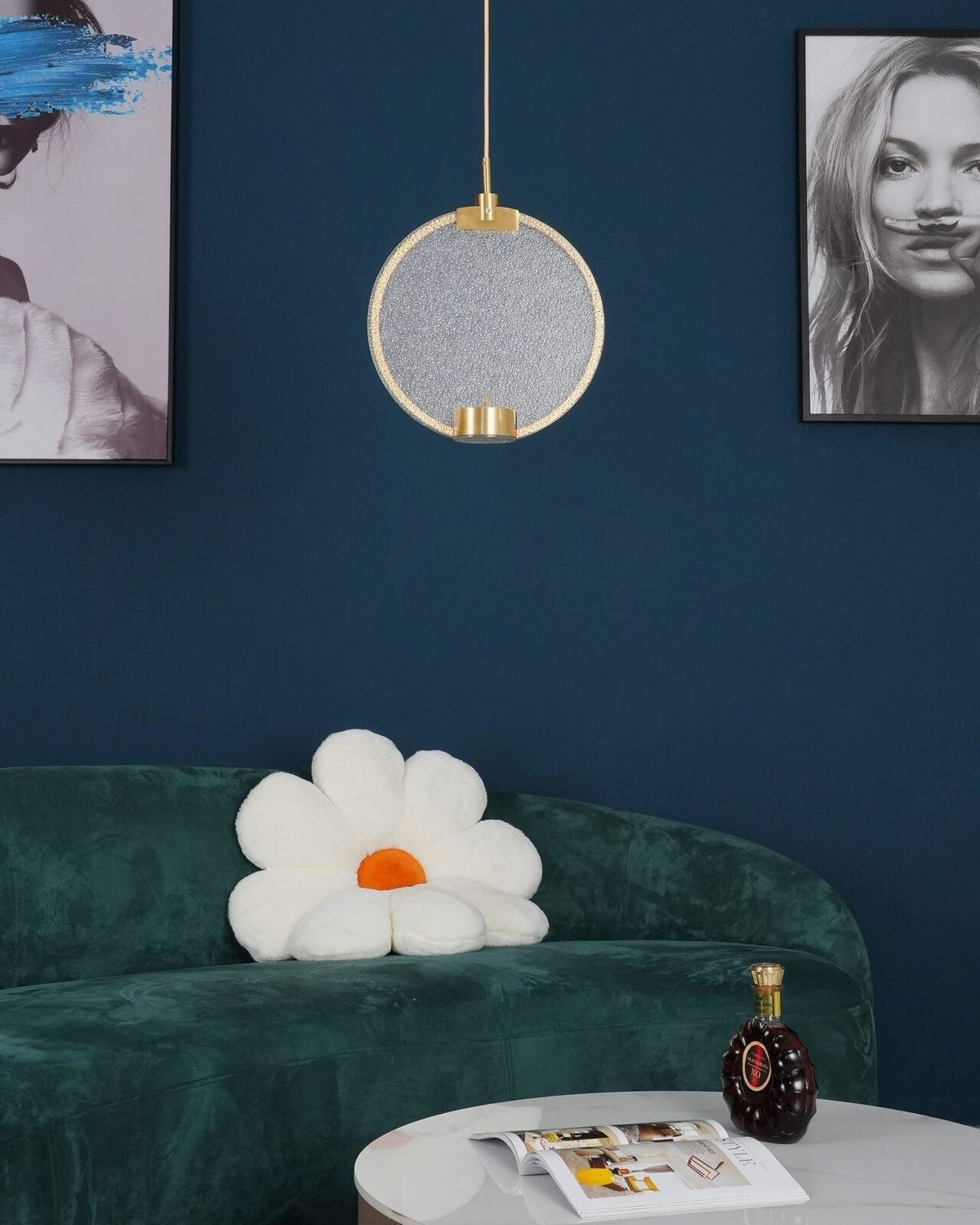 Horo Pendant Lamp Modern Brass Glass LED Ceiling Light for Dining Room