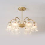 Ice Cream Crystal Chandelier Modern Brass Glass Pendant Light for Dining Room
