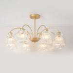 Ice Cream Crystal Chandelier Modern Brass Glass Pendant Light for Dining Room
