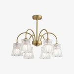 Ice Cream Crystal Chandelier Modern Brass Glass Pendant Light for Dining Room