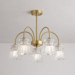 Ice Cream Crystal Chandelier Modern Brass Glass Pendant Light for Dining Room