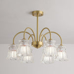 Ice Cream Crystal Chandelier Modern Brass Glass Pendant Light for Dining Room