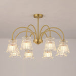 Ice Cream Crystal Chandelier Modern Brass Glass Pendant Light for Dining Room