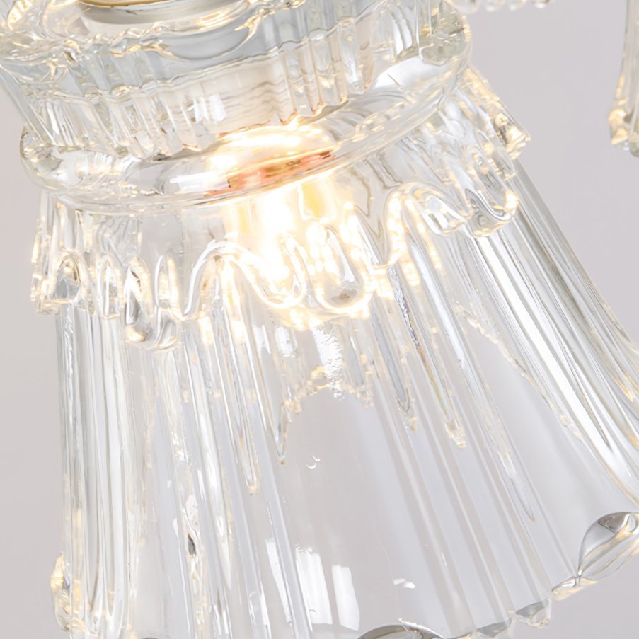 Ice Cream Crystal Chandelier Modern Brass Glass Pendant Light for Dining Room
