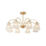 Ice Cream Crystal Chandelier Modern Brass Glass Pendant Light for Dining Room