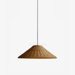 Handwoven Rattan Pendant Light – Natural Wood & Wicker Hanging Lamp for Dining Room, Living Room, Bedroom