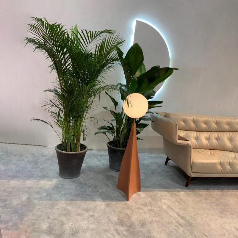 Luxury Modern Floor Lamp for Living Room | James Blown Glass & Resin Design