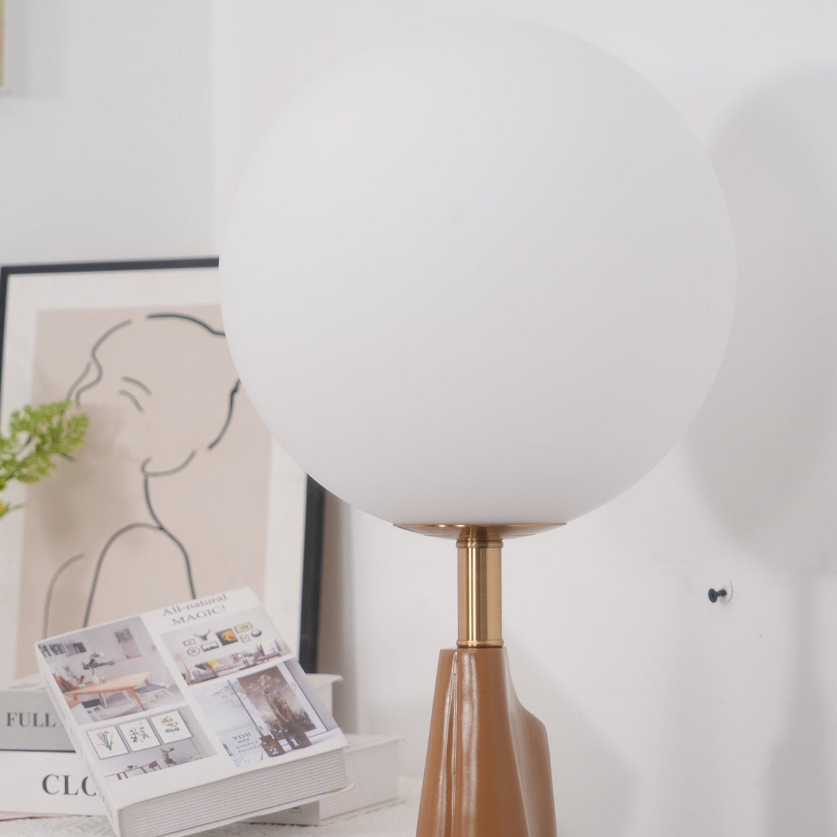 Luxury Modern Floor Lamp for Living Room | James Blown Glass & Resin Design