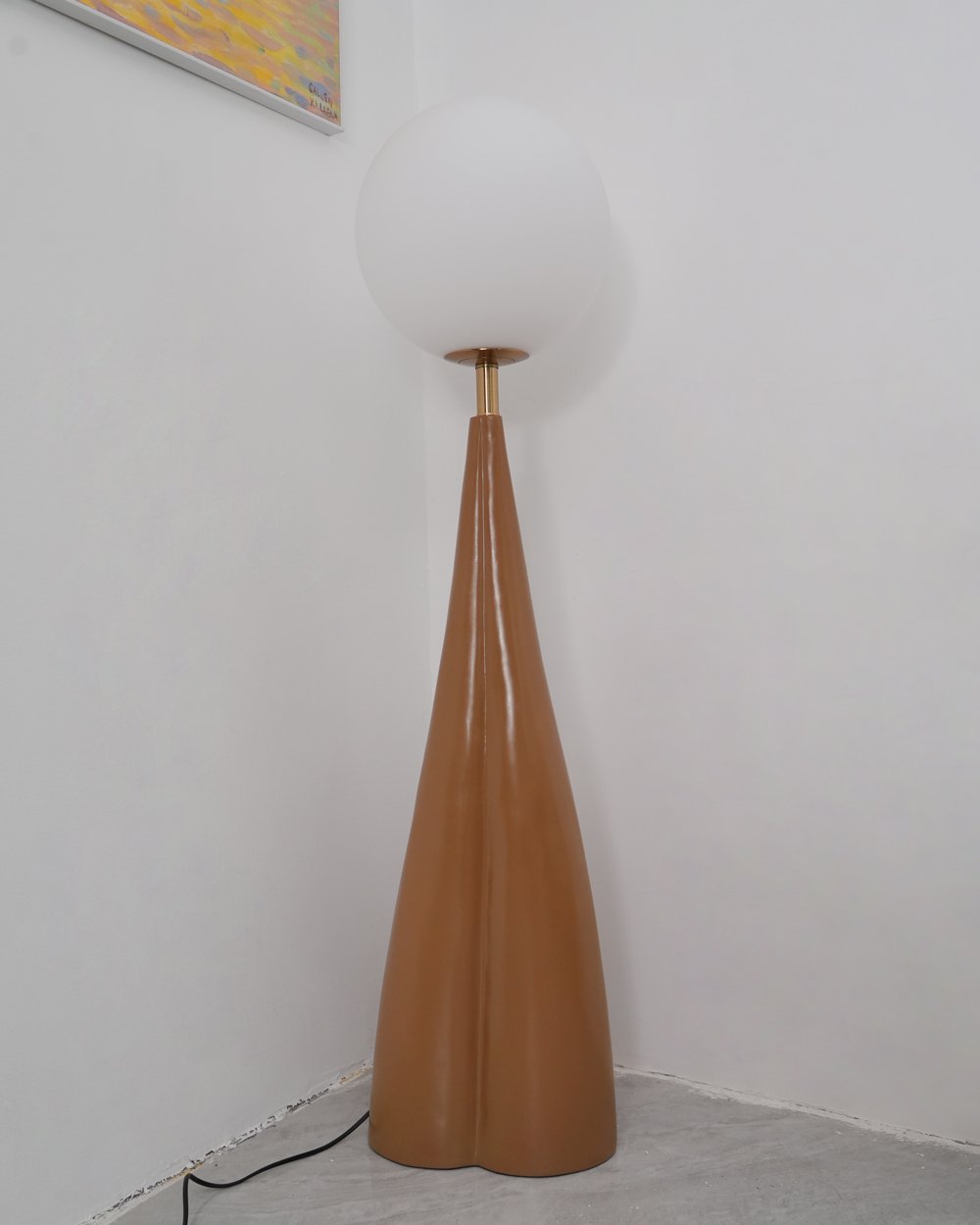 Luxury Modern Floor Lamp for Living Room | James Blown Glass & Resin Design