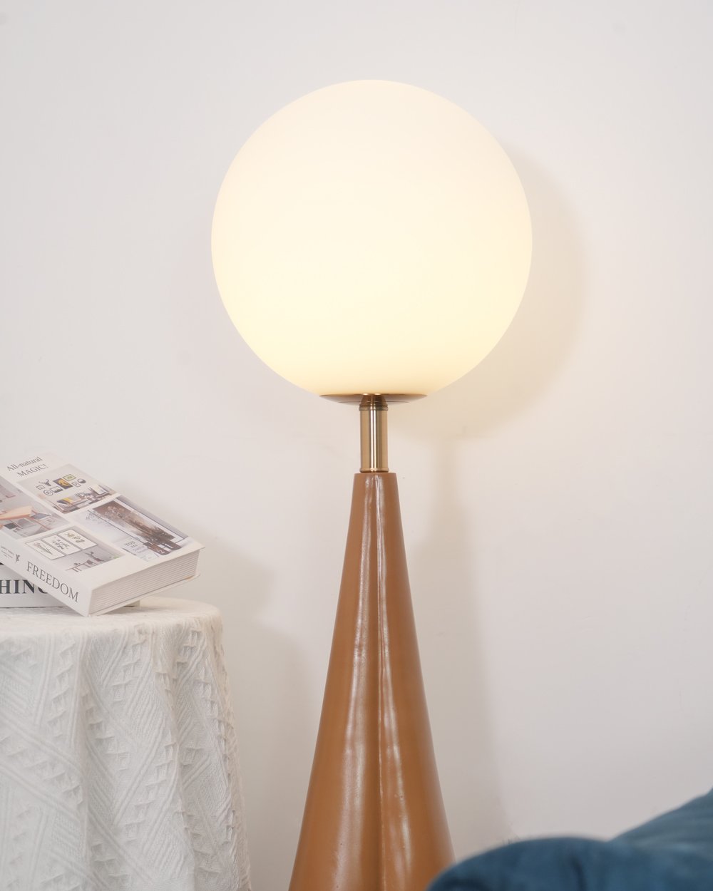 Luxury Modern Floor Lamp for Living Room | James Blown Glass & Resin Design