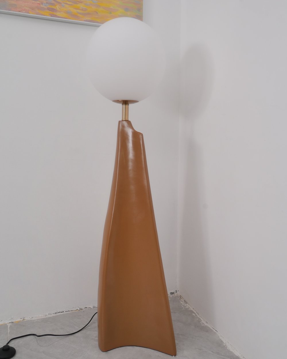 Luxury Modern Floor Lamp for Living Room | James Blown Glass & Resin Design