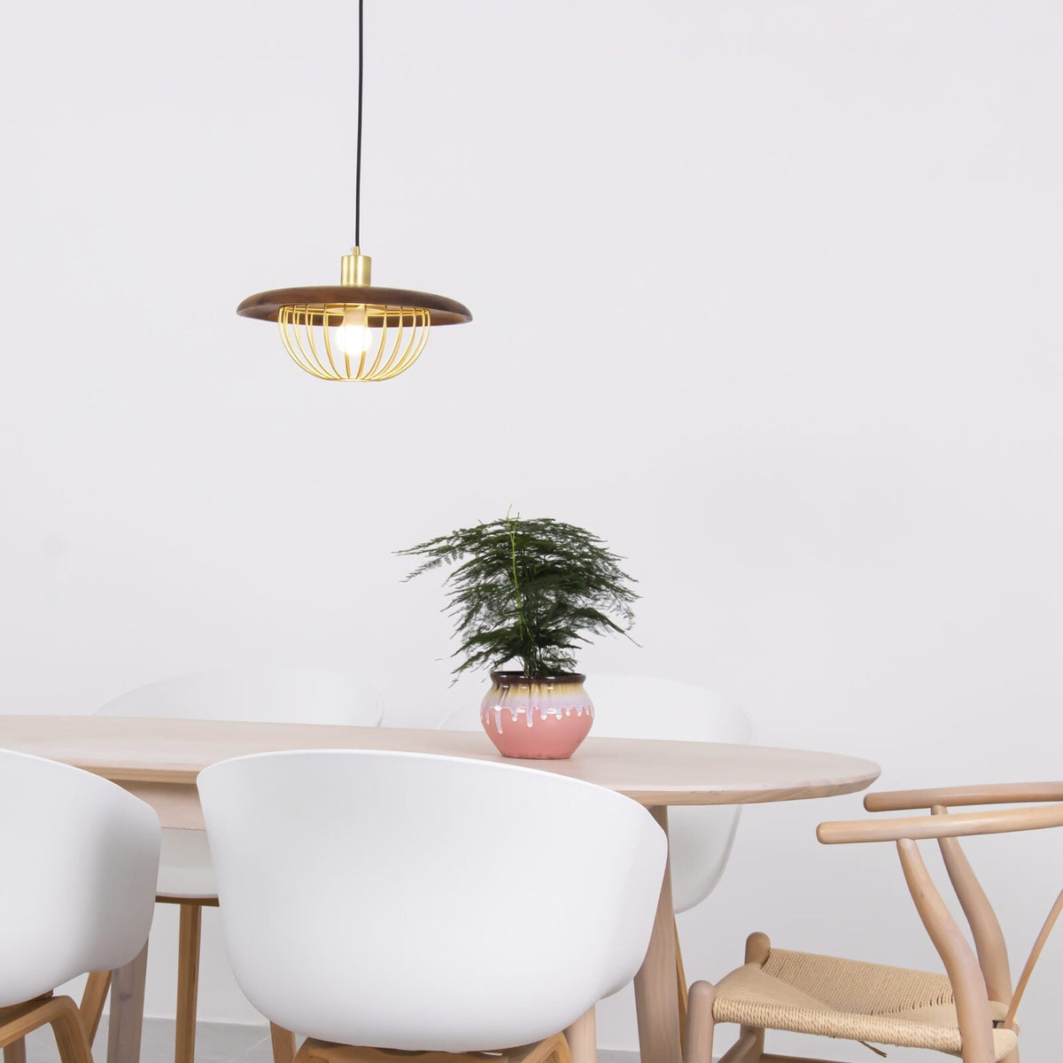 Modern Wood Pendant Light Luxury Dining Room Lamp