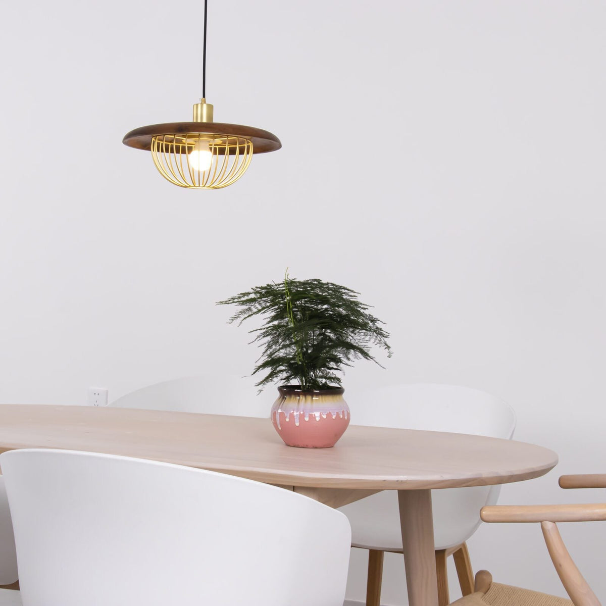 Modern Wood Pendant Light Luxury Dining Room Lamp
