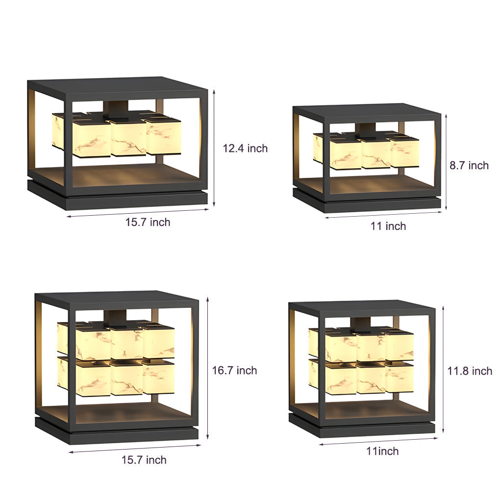 Square Led Waterproof Solar Deck Post Lights