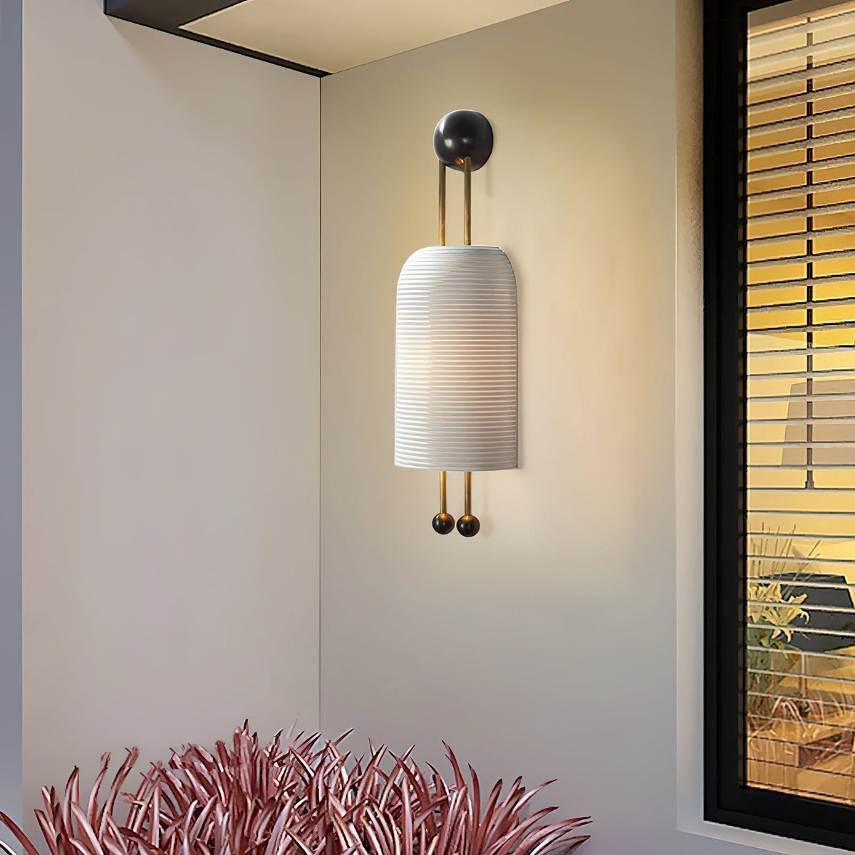 Zelaeora Modern Minimalist Metal Glass Lantern Sconce Wall Lamp