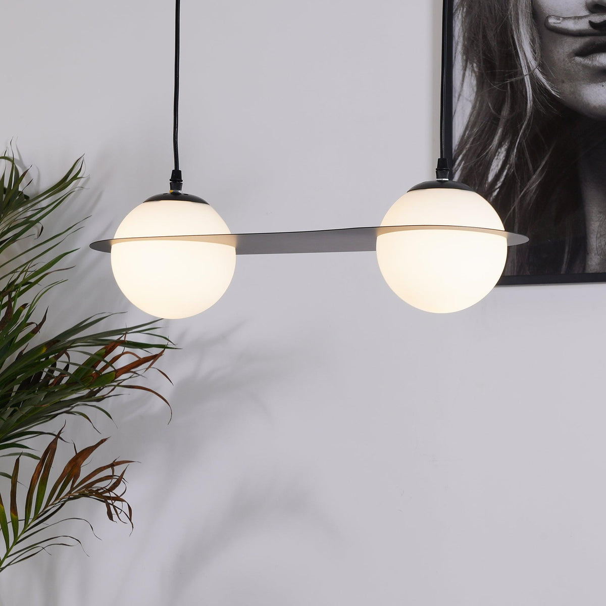 Black Glass Pendant Lamp