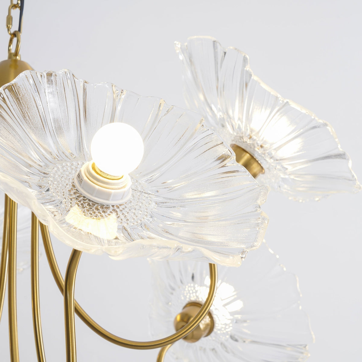 Lotus Leaf Glass Chandelier