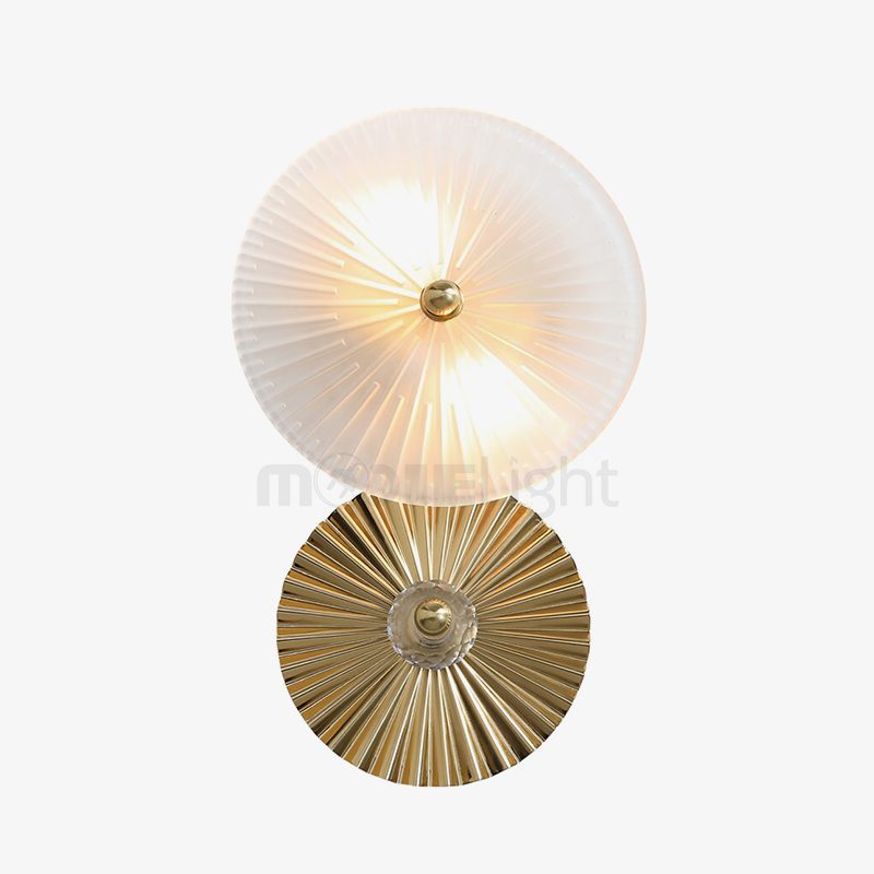 Luxury Gold Wall Sconce with Frosted Glass Shade for Bedroom Living Room