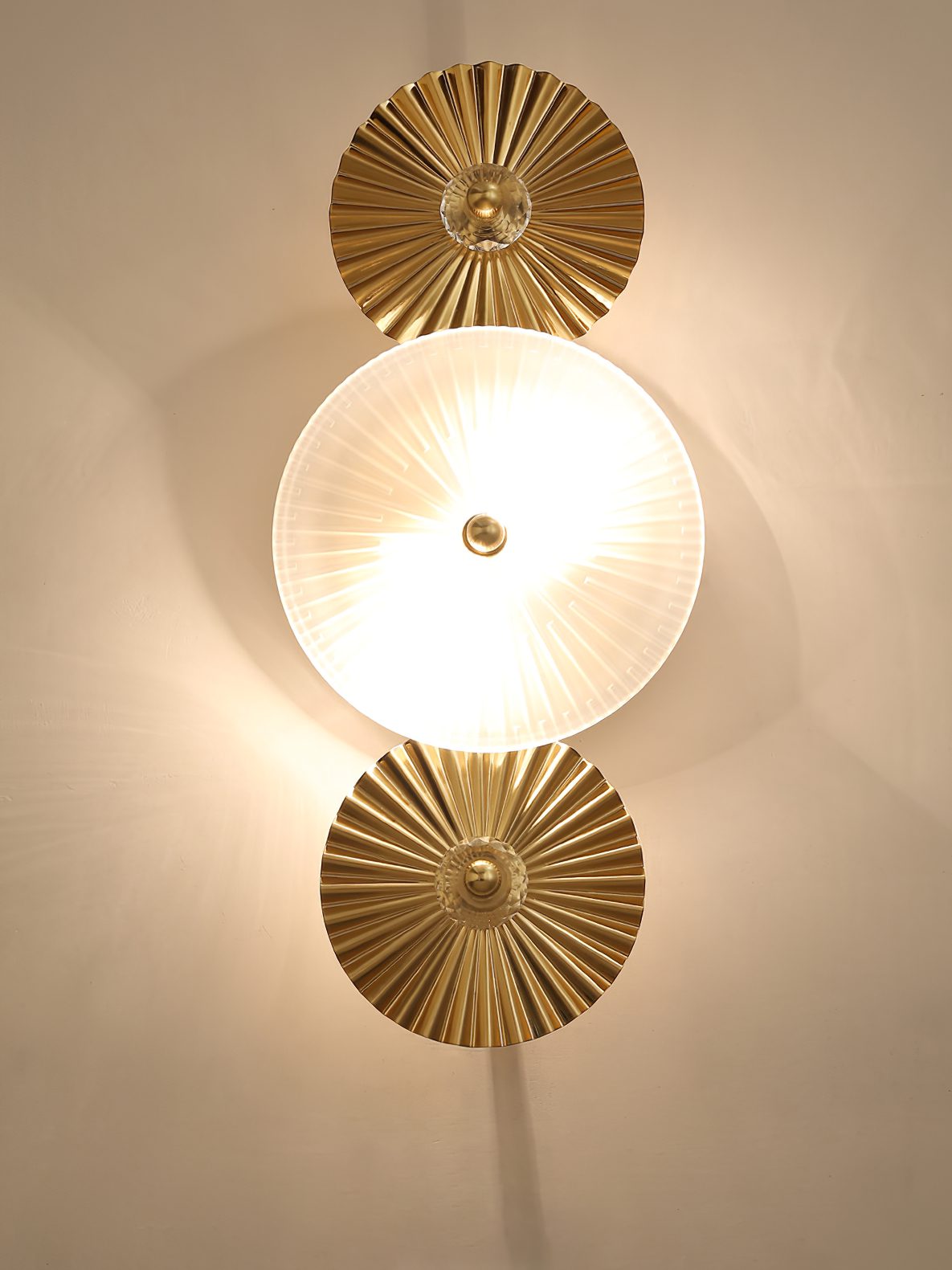 Luxury Gold Wall Sconce with Frosted Glass Shade for Bedroom Living Room
