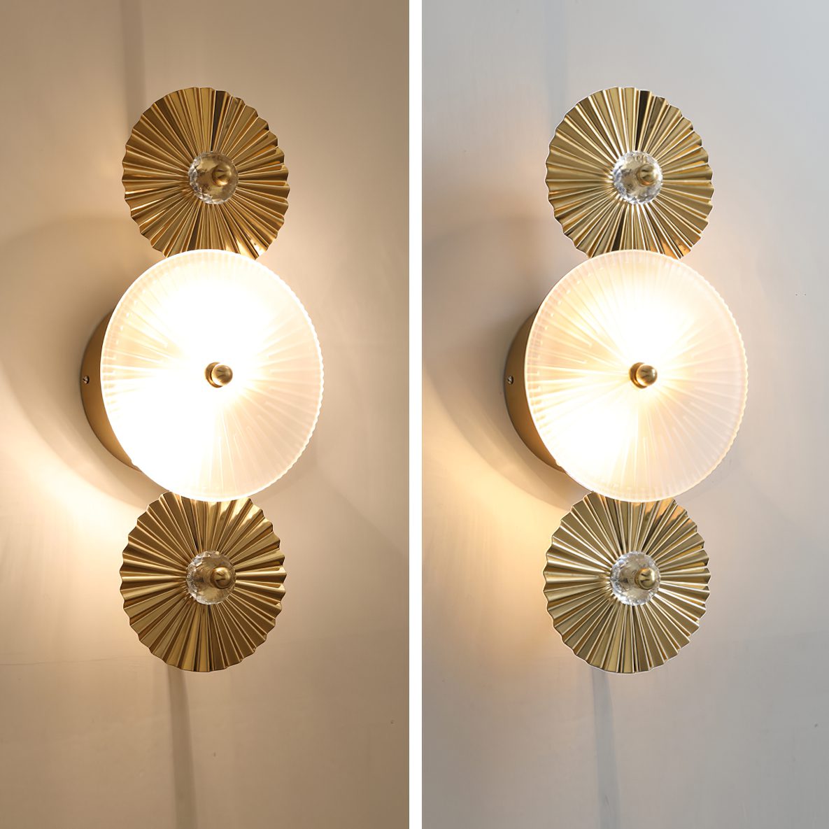 Luxury Gold Wall Sconce with Frosted Glass Shade for Bedroom Living Room
