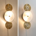 Luxury Gold Wall Sconce with Frosted Glass Shade for Bedroom Living Room
