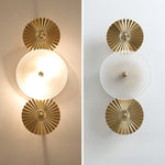 Luxury Gold Wall Sconce with Frosted Glass Shade for Bedroom Living Room