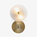 Luxury Gold Wall Sconce with Frosted Glass Shade for Bedroom Living Room