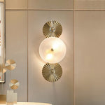 Luxury Gold Wall Sconce with Frosted Glass Shade for Bedroom Living Room