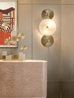 Luxury Gold Wall Sconce with Frosted Glass Shade for Bedroom Living Room