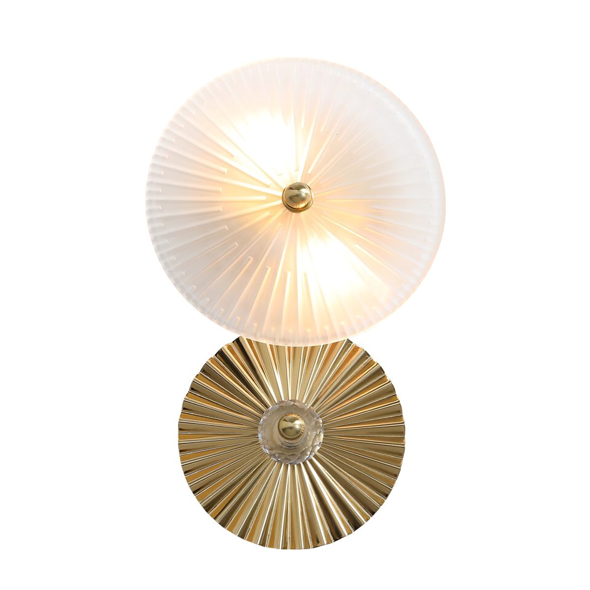 Luxury Gold Wall Sconce with Frosted Glass Shade for Bedroom Living Room
