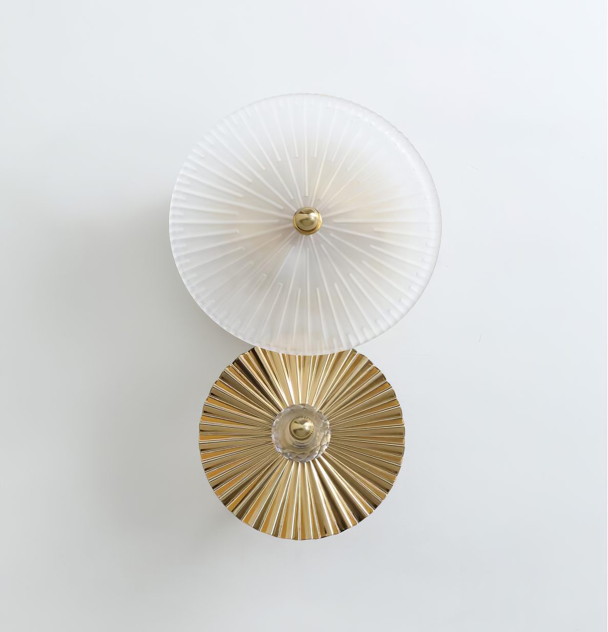 Luxury Gold Wall Sconce with Frosted Glass Shade for Bedroom Living Room