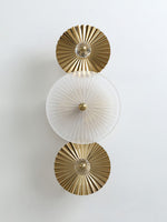 Luxury Gold Wall Sconce with Frosted Glass Shade for Bedroom Living Room